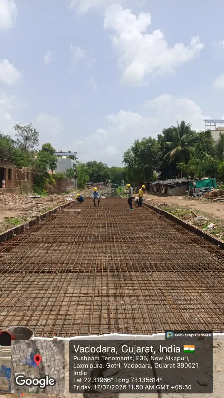 Reinforced cement concrete (RCC) storm water drain construction by CIP