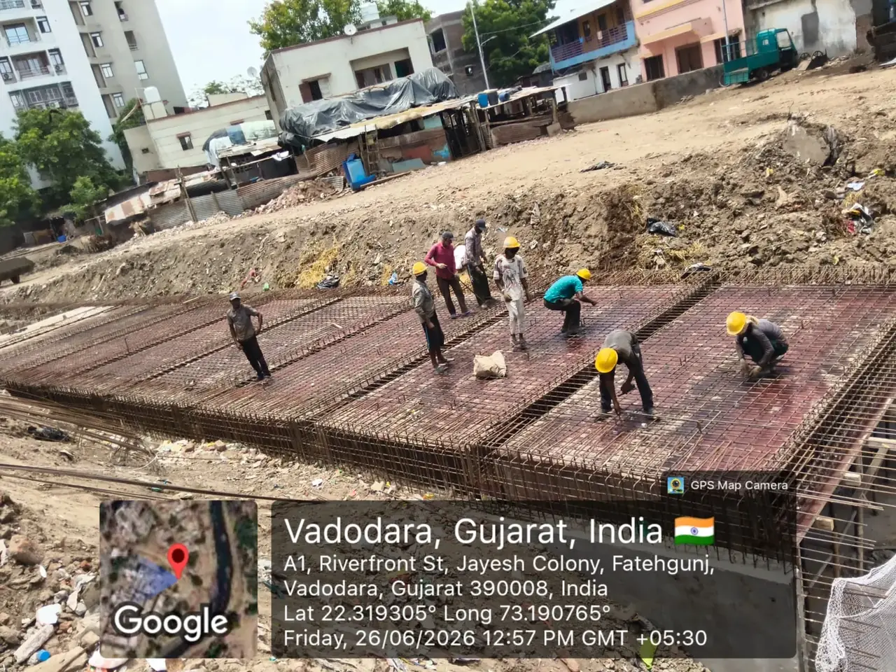 Reinforced cement concrete (RCC) storm water drain construction by CIP