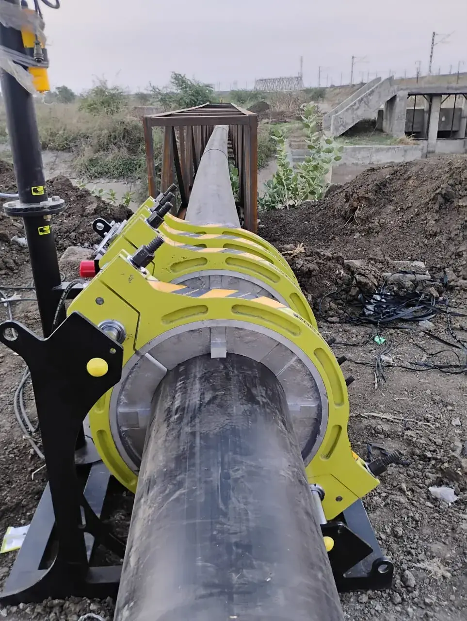 Pipeline trench excavation and pipe laying work on site by Classic Infrastructure Projects