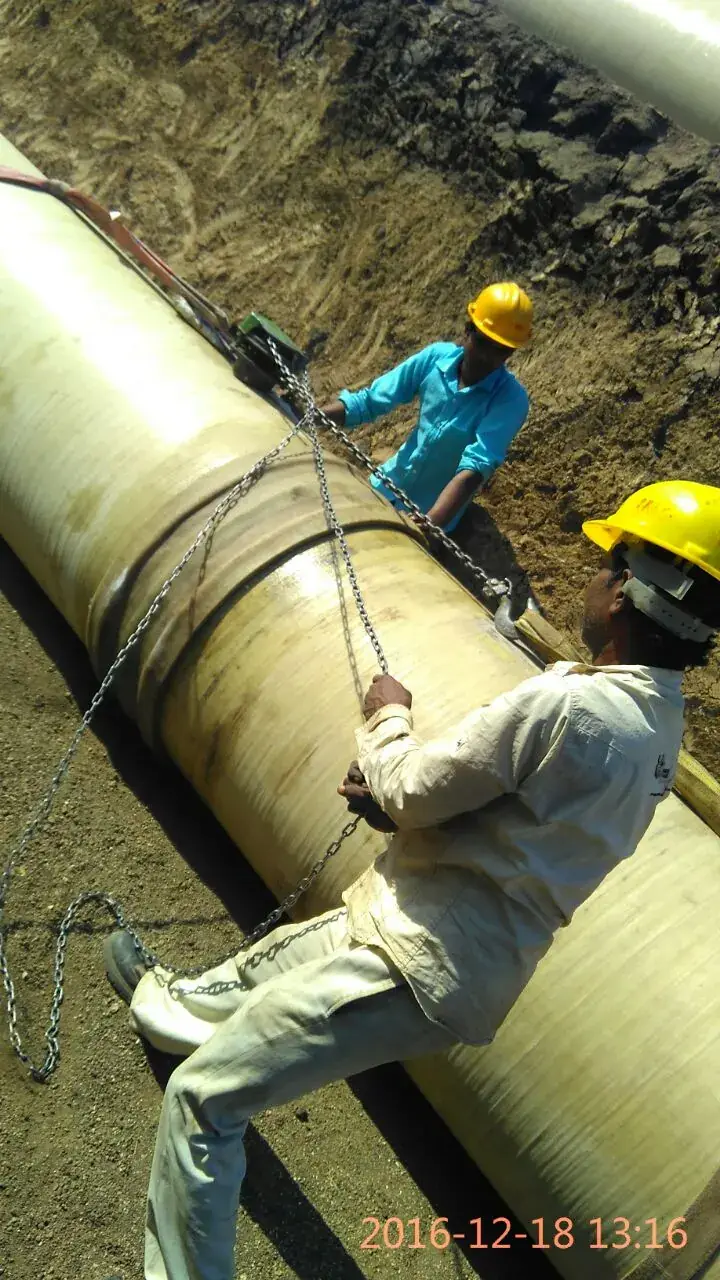 Pipeline trench excavation and pipe laying work on site by Classic Infrastructure Projects
